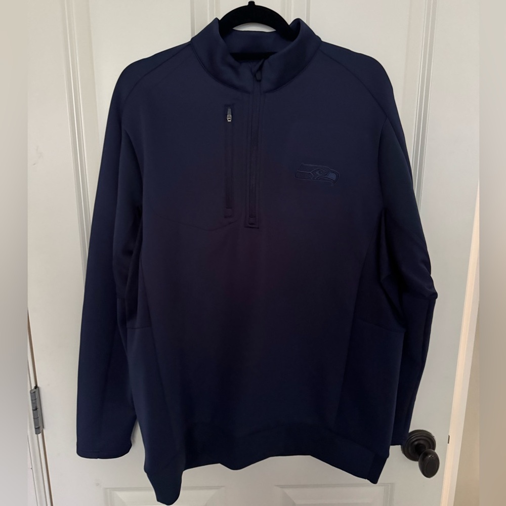 Antigua Men's Seattle Seahawks Quarter-Zip Pullover Shirt